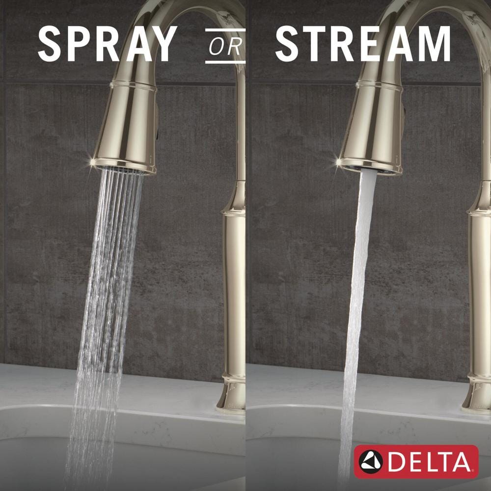 Polished Nickel Single Handle Pull-Out Spray Bar Faucet