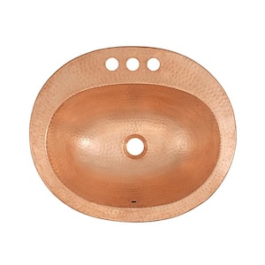 Seville 18 Gauge 20 in. Copper Drop-In Bath Sink in Naked Copper