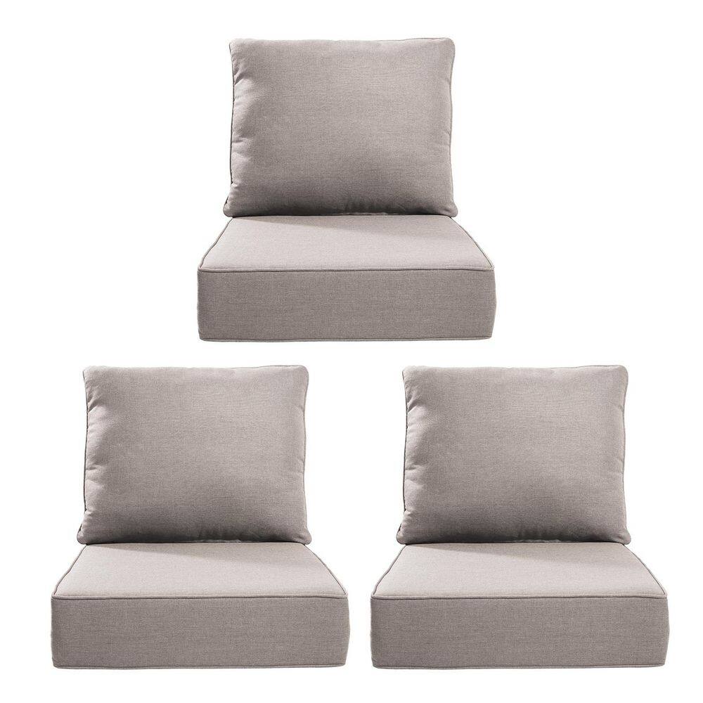 24 in., x 24 in., x 6 in., 6-Piece Repacement Deep Seating Olefin Outdoor Lounge Chair Cushion in Beige price history on PriceWatchPro