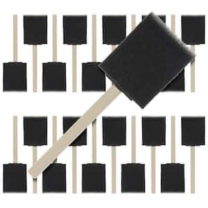 2 in. Flat, Paint Brush Set Foam Paint Brushes with Wood Handle (20-Pack)