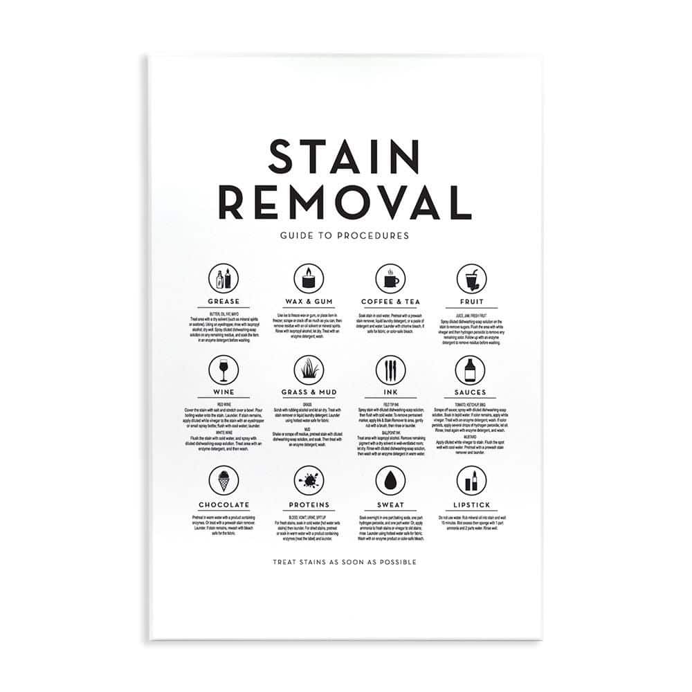 UPC 196216934632 product image for Laundry Stain Removal Helpful Symbols Chart by Lettered and Lined Unframed Graph | upcitemdb.com