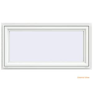 47.5 in. x 23.5 in. V-4500 Series White Vinyl Insulated Awning Window with Fiberglass Mesh Screen
