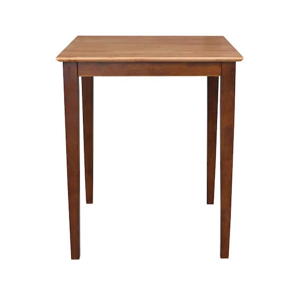 International Concepts Cinnamon and Espresso 30 in. Square Counter-height Table