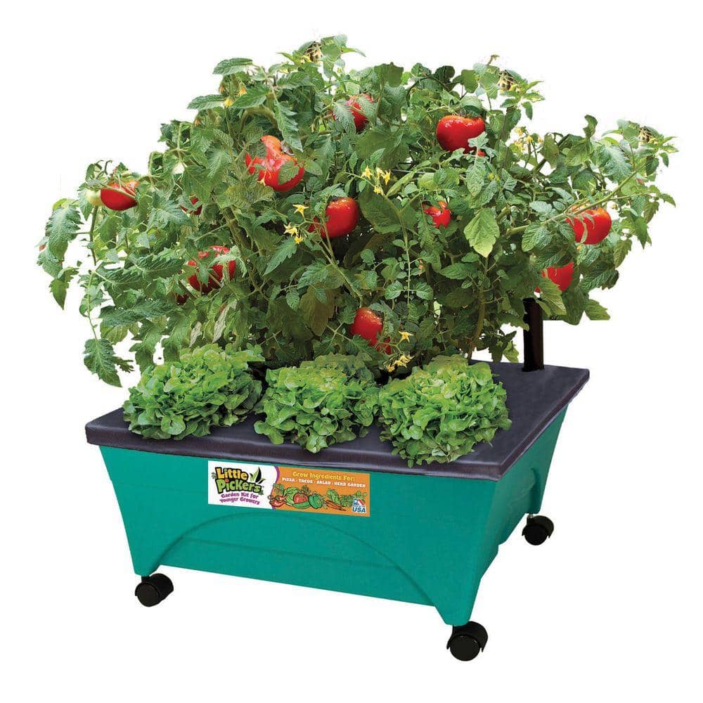 Garden Bed Cart Patio Grow Box Elevated Planters Vegetables Flower w/ Wheels New 