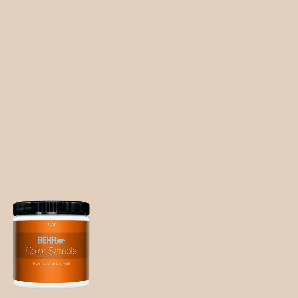 BEHR PREMIUM PLUS 8 oz. N2402 Adobe Sand Flat Interior Paint and