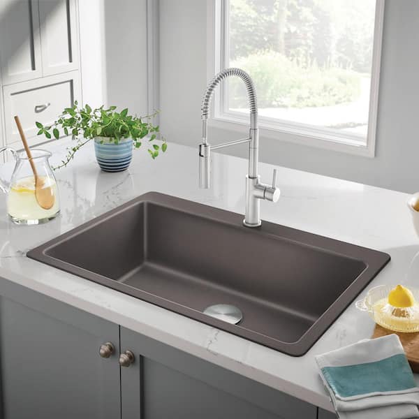 Blanco Liven SILGRANIT 33 in. Drop-In/Undermount Single Bowl