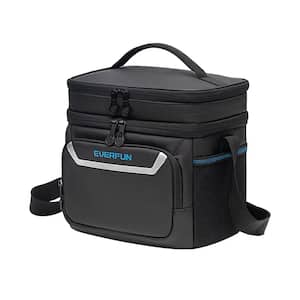 19 .76 qt. Medium Insulated Cooler Bag Reusable Waterproof Leak-Proof Lunch Cooler for Travel, Work and Picnic, Black