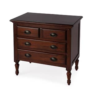 Easterbrook Dark Brown 4-Drawer 31.5 in. Chest of Drawers