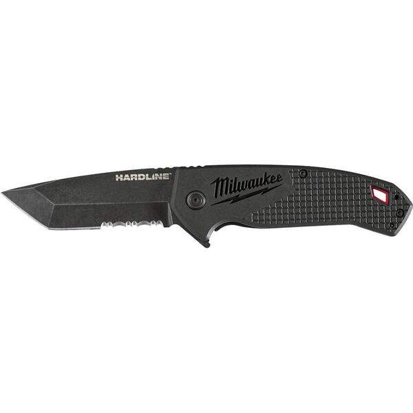 Milwaukee 3 in. Hardline D2 Steel Serrated Blade Pocket Folding Knife& FASTBACK Camo Stainless Steel Spring Assisted Folding Knife