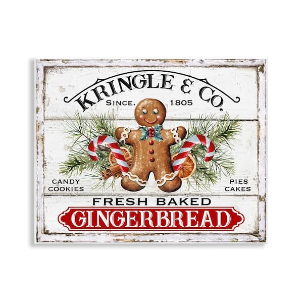 Fresh Gingerbread Cookies by Creatif Belle 1-Piece Unframed Graphic Typography Art Print 11 in. x 14 in.