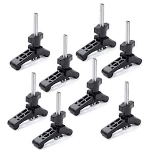 Mini T Track Hold Down Clamps Woodworking Series, 3-3/4 in. x 3/4 Reinforced Plastic Clamps with Steel T-Bolts, (8-Pack)