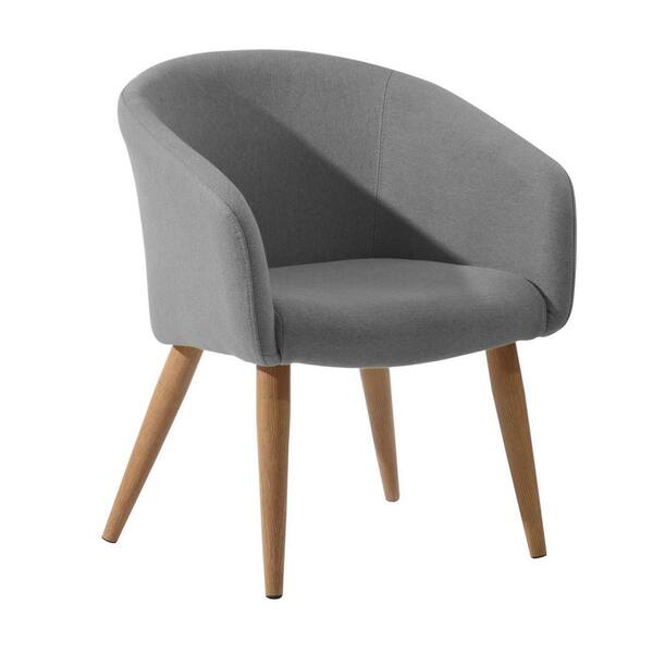 Homy Casa Aokelan Grey Fabric Upholstered Arm Lesure Chair