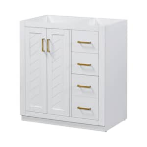 30 in. W x 17 in. D x 33 in. H Bath Vanity Cabinet without Top in White