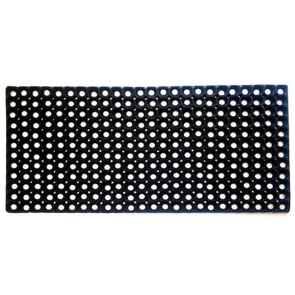 39 in. x 19 in. Black Rubber Outdoor Door Mat