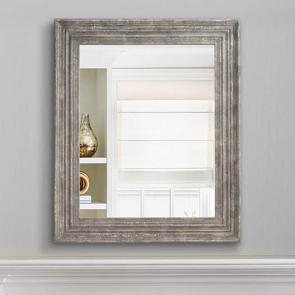 matrix decor 30 in. W x 35 in. H Rectangular Farmhouse Framed Wall Bathroom Vanity Mirror
