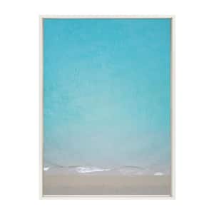 Sylvie "Postiano 7" by Rachel Bolgov Coastal Framed Canvas Wall Art 33 in. x 23 in.