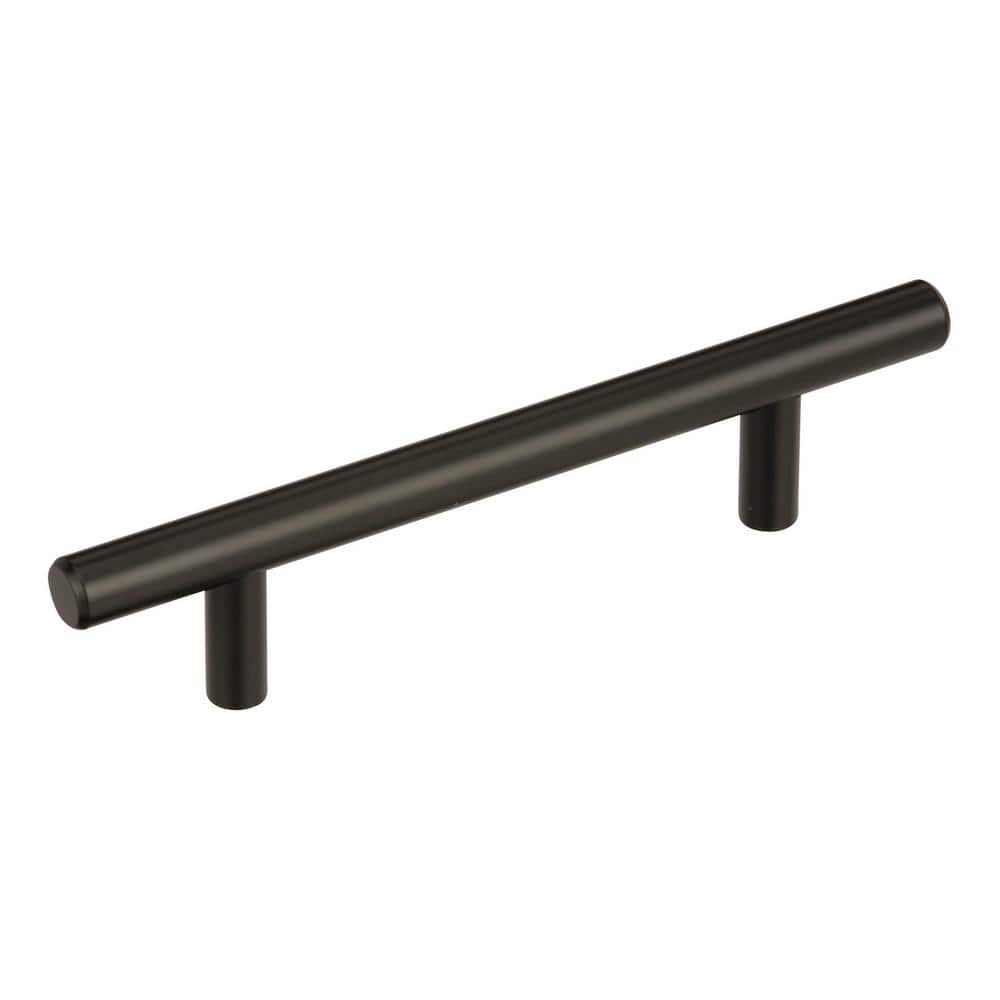 Bar Pulls 3-3/4 in. (96mm) Modern Black Bronze Bar Cabinet Pull (10-Pack)