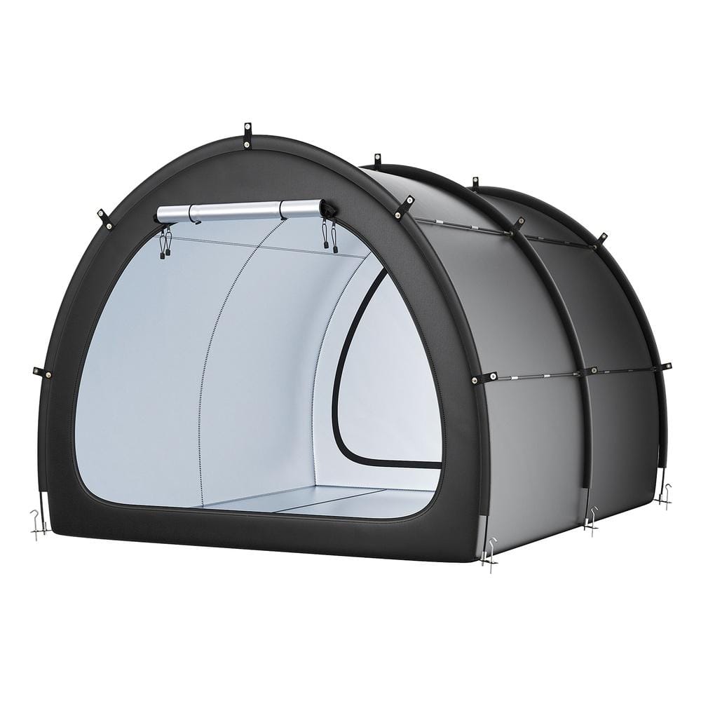 Bike Storage Tent for 5+ Bikes Fan-Shaped Outdoor Shed w/Dual Opening, Waterproof 210D Oxford, Fiberglass Frame price history on PriceWatchPro