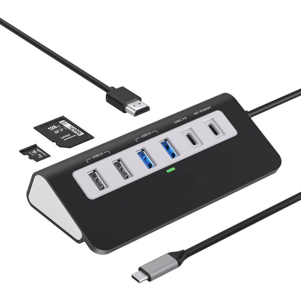 9-in-1 USB Hub Multiport Adapter with 4K HDMI, PD 100W, USB-C and 2 USB A 3.0 5Gbps, 2 USB A 2.0, SD/TF Card Reader price history on PriceWatchPro