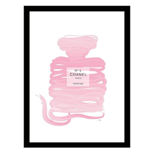 VENICE BEACH Collections Fashion Glam Perfume Bottle Ribbon Drawing by Fairchild Paris 1 Piece Framed Graphic Print 18 in. x 14 in.