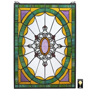 Monte Carlo Tiffany-Style Stained Glass Window Panel