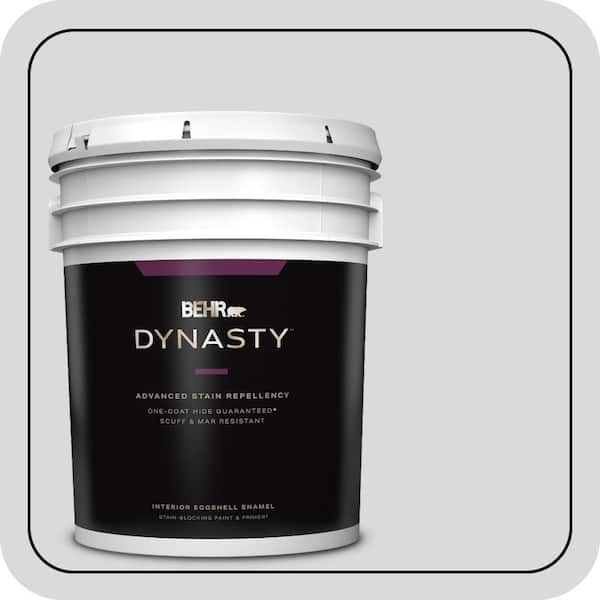 BEHR DYNASTY 5 gal. #N460-1 Evening White Eggshell Enamel Interior Stain-Blocking Paint & Primer