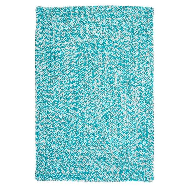 Home Decorators Collection Marilyn Tweed Aqua 2 ft. x 10 ft. Braided Runner Rug