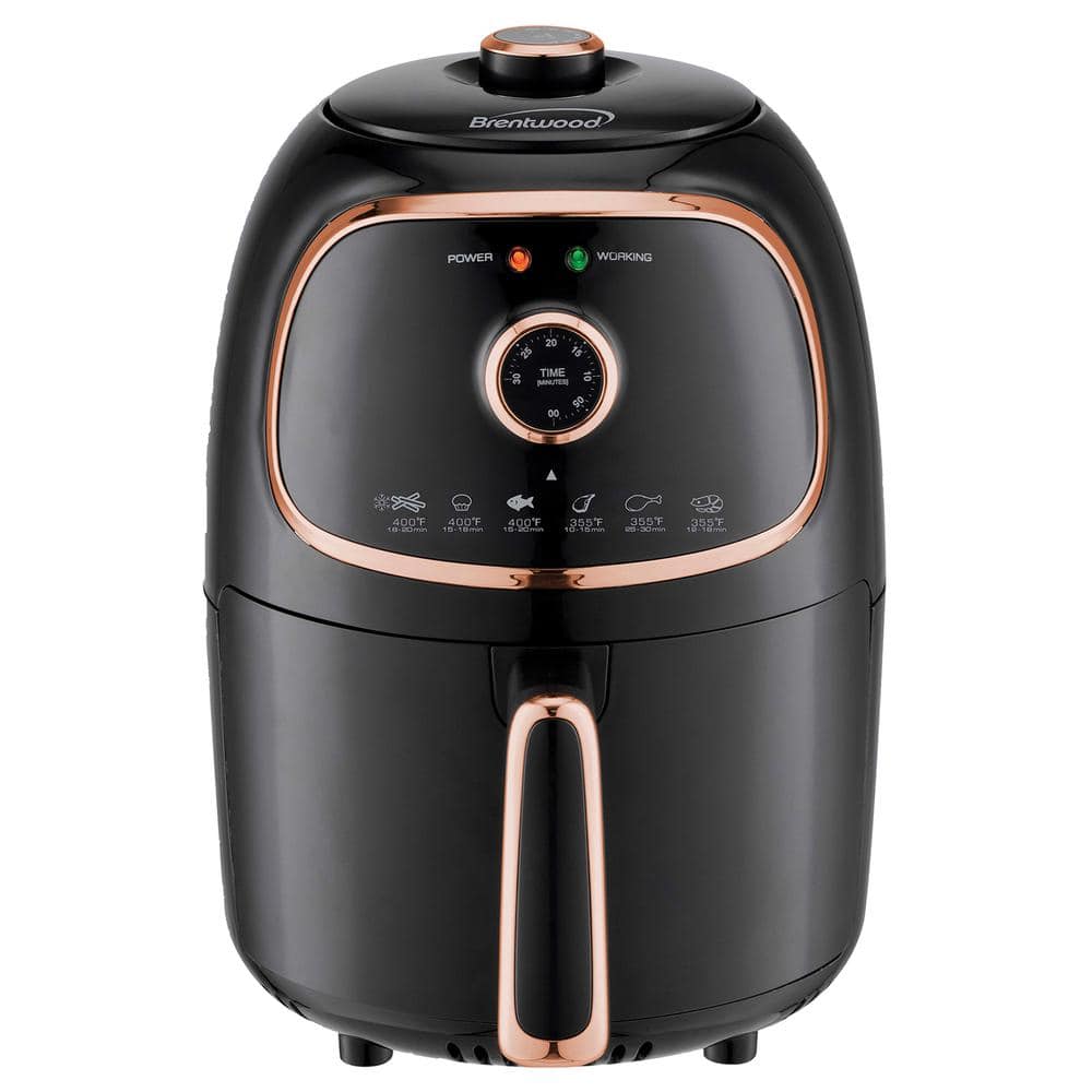  Brentwood Small Electric Air Fryer Timer & Temp. Control, 1.6  Quart, Black : Home & Kitchen