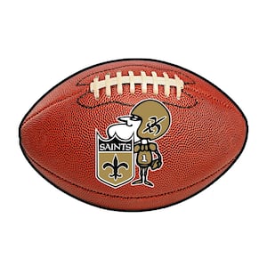 Brown 20.5 in. x 32.5 in. New Orleans Saints Vintage Football Area Rug