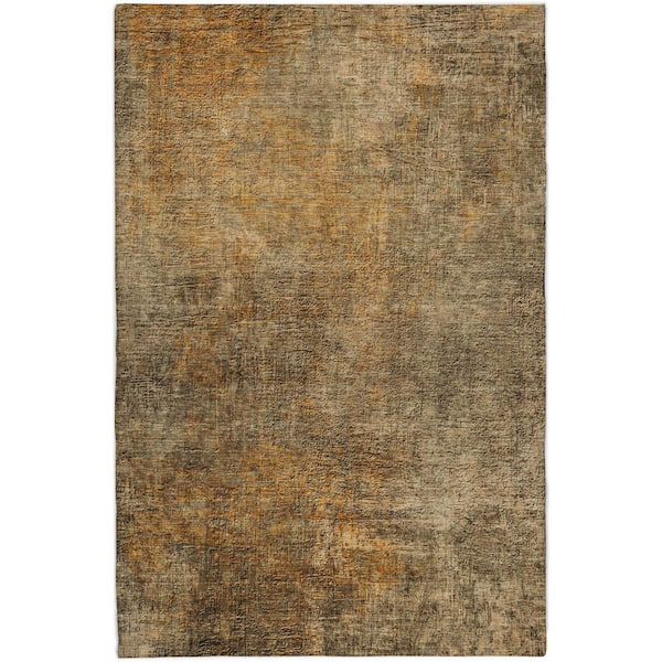 Dream Shag Premium Machine Washable Abstract ADS593 Brown 5 ft. x 7 ft. 6 in. Area Rug