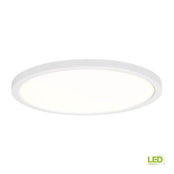 Generation Lighting Traverse Lotus 9 in. Round White Integrated LED Flush  Mount 14929RD-15 - The Home Depot