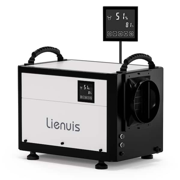 125 pt. 2,000 sq. ft. Bucketless Commercial Dehumidifier in White with Auto Defrost for Basement, Crawl Space