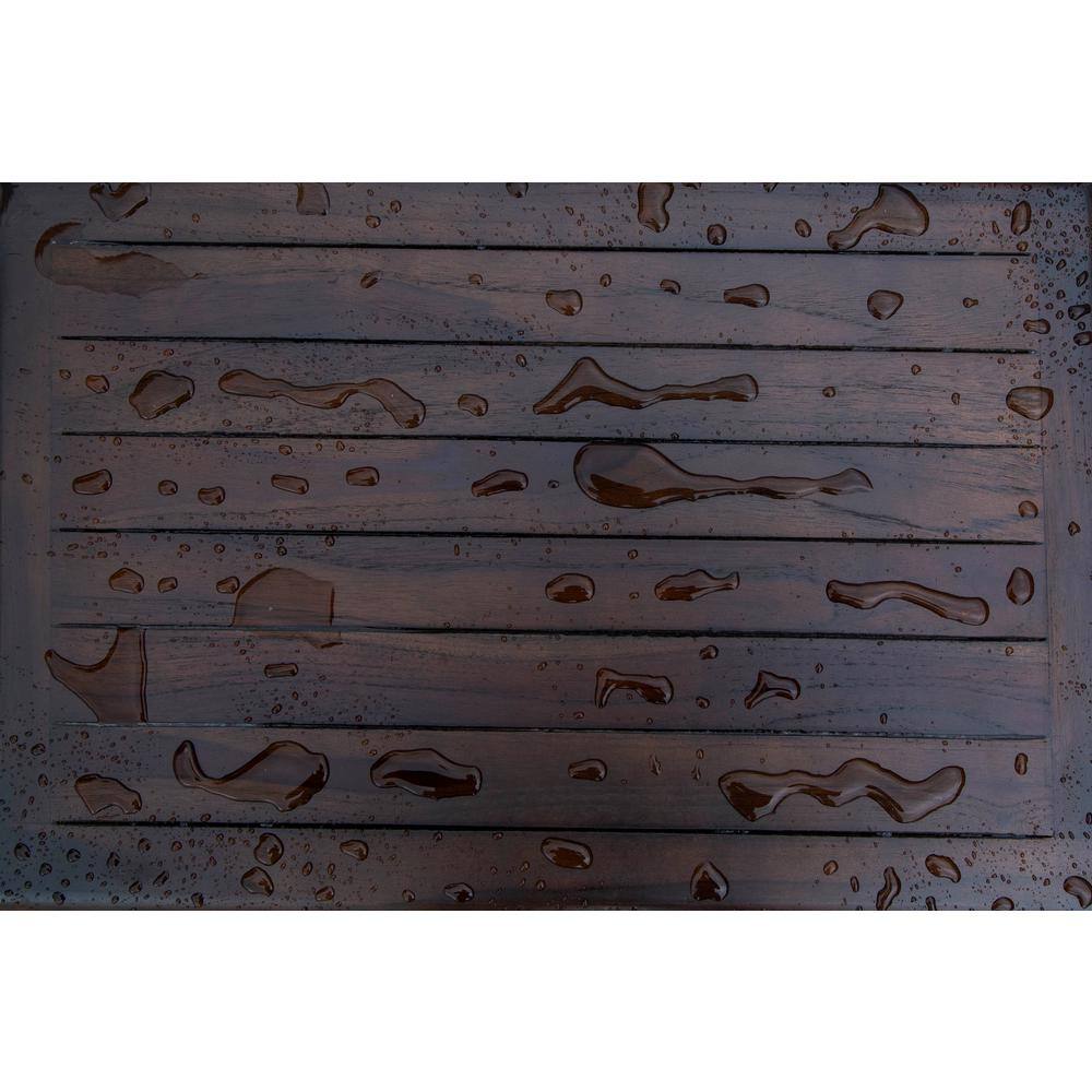 30" Woodland Brown Teak Wood Shower Bench with Shelf