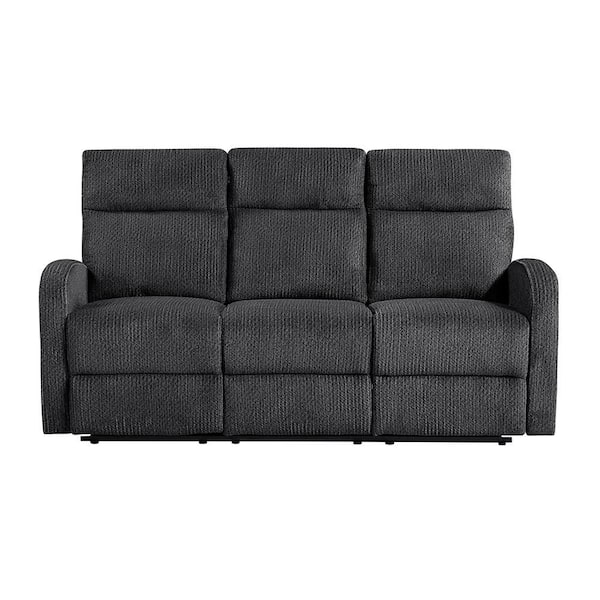Lazzara Glendale 71 in. W Slope Arm Microfiber Rectangle Manual