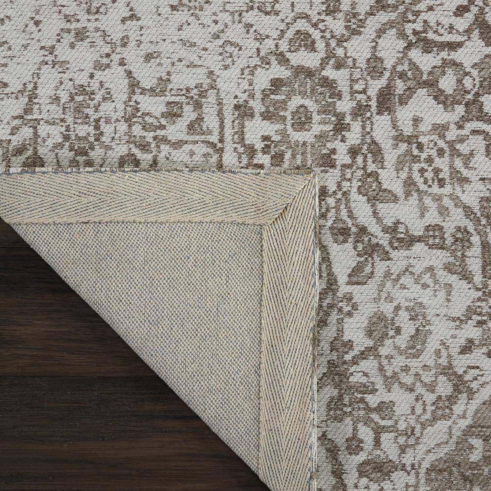 Ivory Medallion Flat Woven Reversible Runner Rug