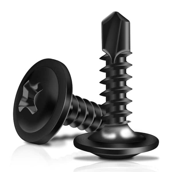 #8 x 5/8 in. 410 Stainless Steel Phillips Truss Head Self Drilling Sheet Metal Screws (100-Pack)