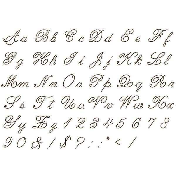 Martha Stewart Crafts Script Alphabet Paper Stencils