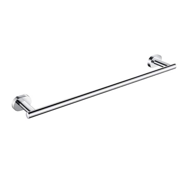Bath 24 in. Wall Mounted Towel Bar Bathroom Towel Holder in Polished Chrome