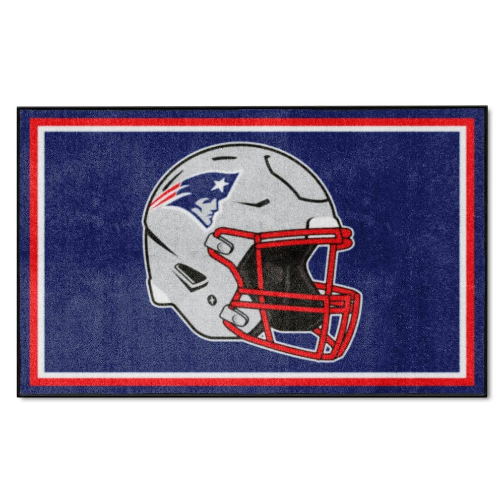 FANMATS New England Patriots Navy 4 ft. x 6 ft. Plush Area Rug 38307 ...