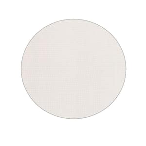 Textured 8 ft. Round Unthemed Woven Solid Color Plastic;Vinyl Round Non Slip Area Rug Pad