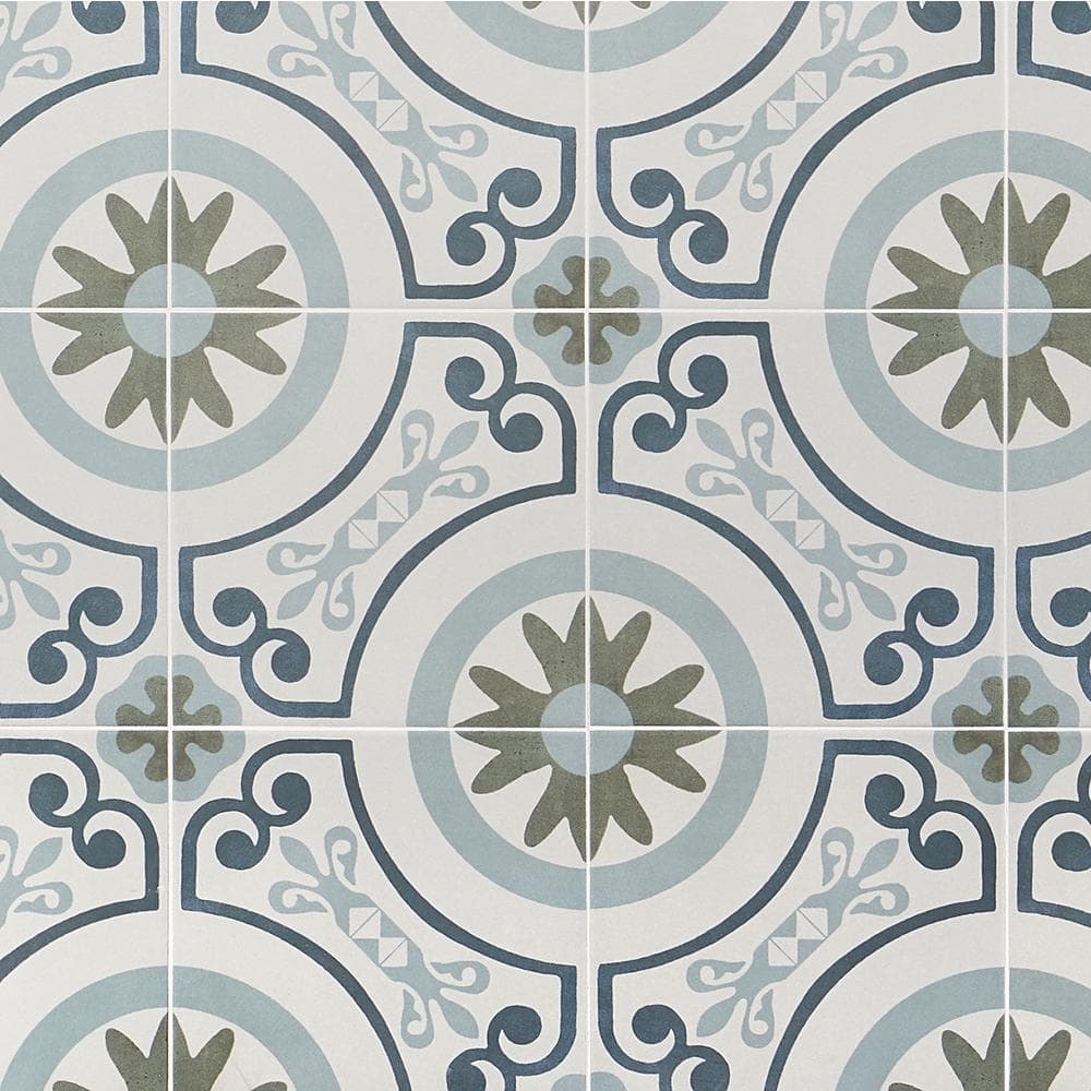 Aster Garden Square 9" x 9" Matte Porcelain Floor and Wall Tile