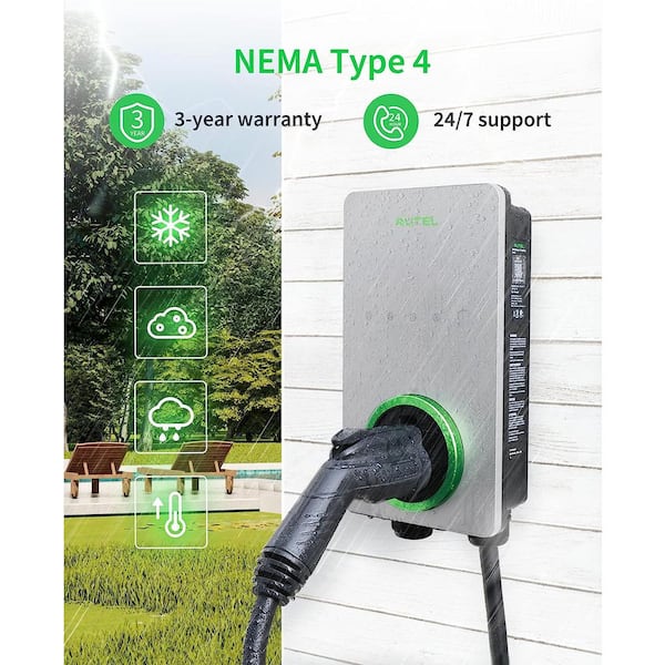 AUTEL EV Charger Level 2, 50 Amp, J1772 Wi-Fi and Bluetooth