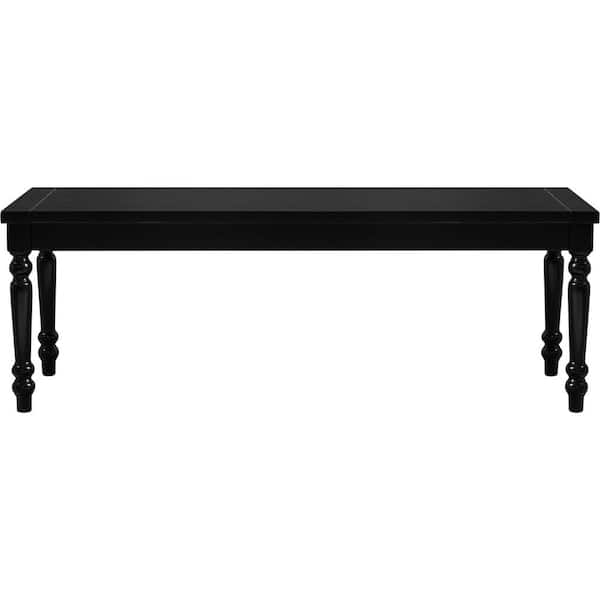 Camden Isle Philippe Dining Bench, Black 164143 - The Home Depot