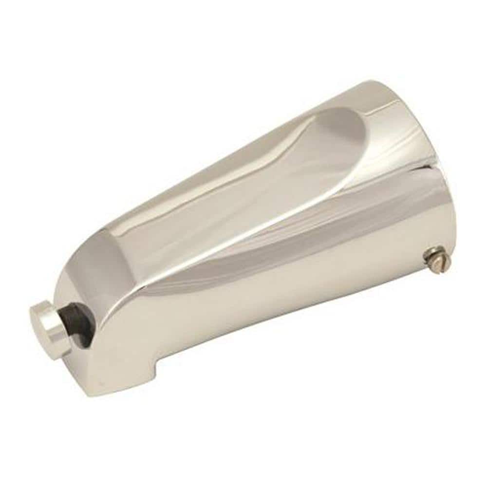 UPC 039166105526 product image for 5-1/8 in. PVD Satin Nickel Slip-On Bathtub Spout with Front Diverter and Top Sho | upcitemdb.com