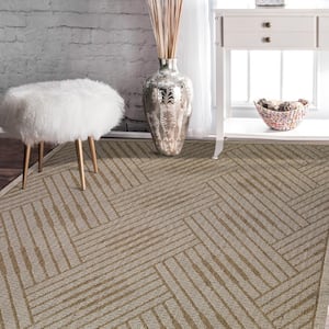 Maryland 3 ft. X 8 ft. Champagne Geometric Area Rug