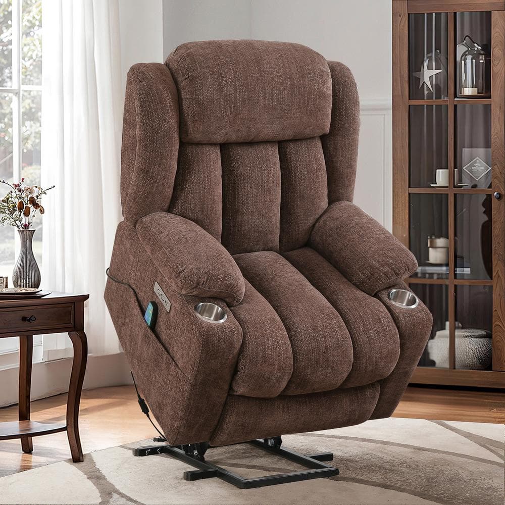 OrangeOne Jupiter Oversized Rust Brown Polyester Power Lift Assist