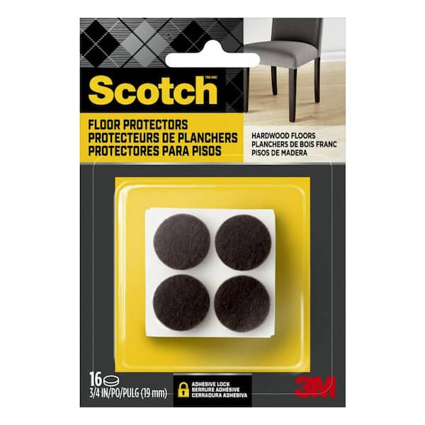 Scotch 3/4 in. Round Felt Pads (16-Pack)