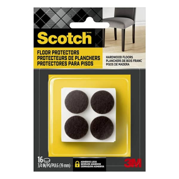 Scotch Scotch 3/4 in. Beige Round Felt Pads, 16 Pack