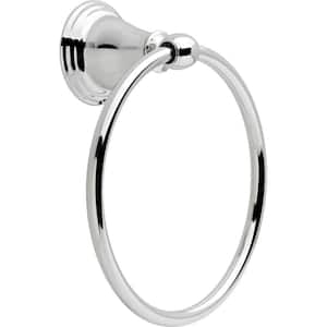 Windemere Wall Mount Round Closed Towel Ring Bath Hardware Accessory in Polished Chrome
