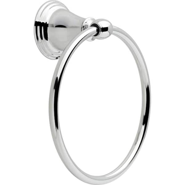 Delta Windemere Wall Mount Round Closed Towel Ring Bath Hardware Accessory in Polished Chrome